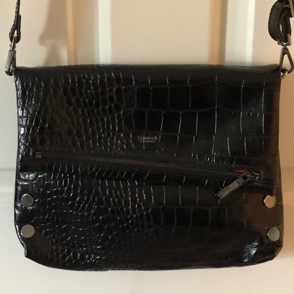 **SOLD**HAMMITT Handbag VIP Medium Black Croc Diamond Studded Crossbody Clutch - Picture 12 of 14